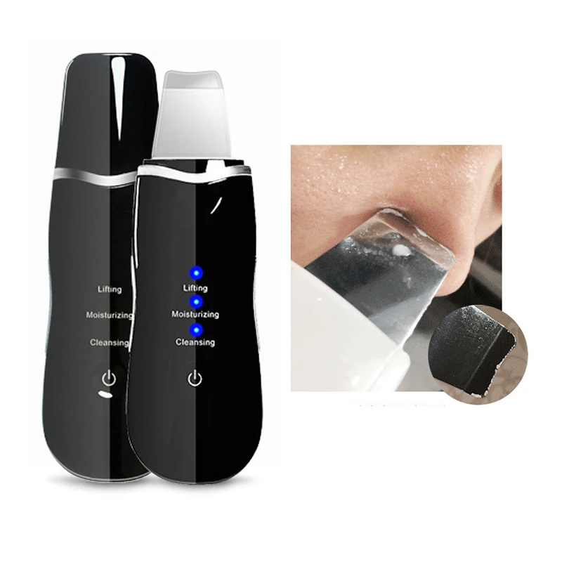  Ultrasonic Skin Scrubber Deep Face Cleaning Machine Remove Blackhead Skin Whitening Lifting Facial 