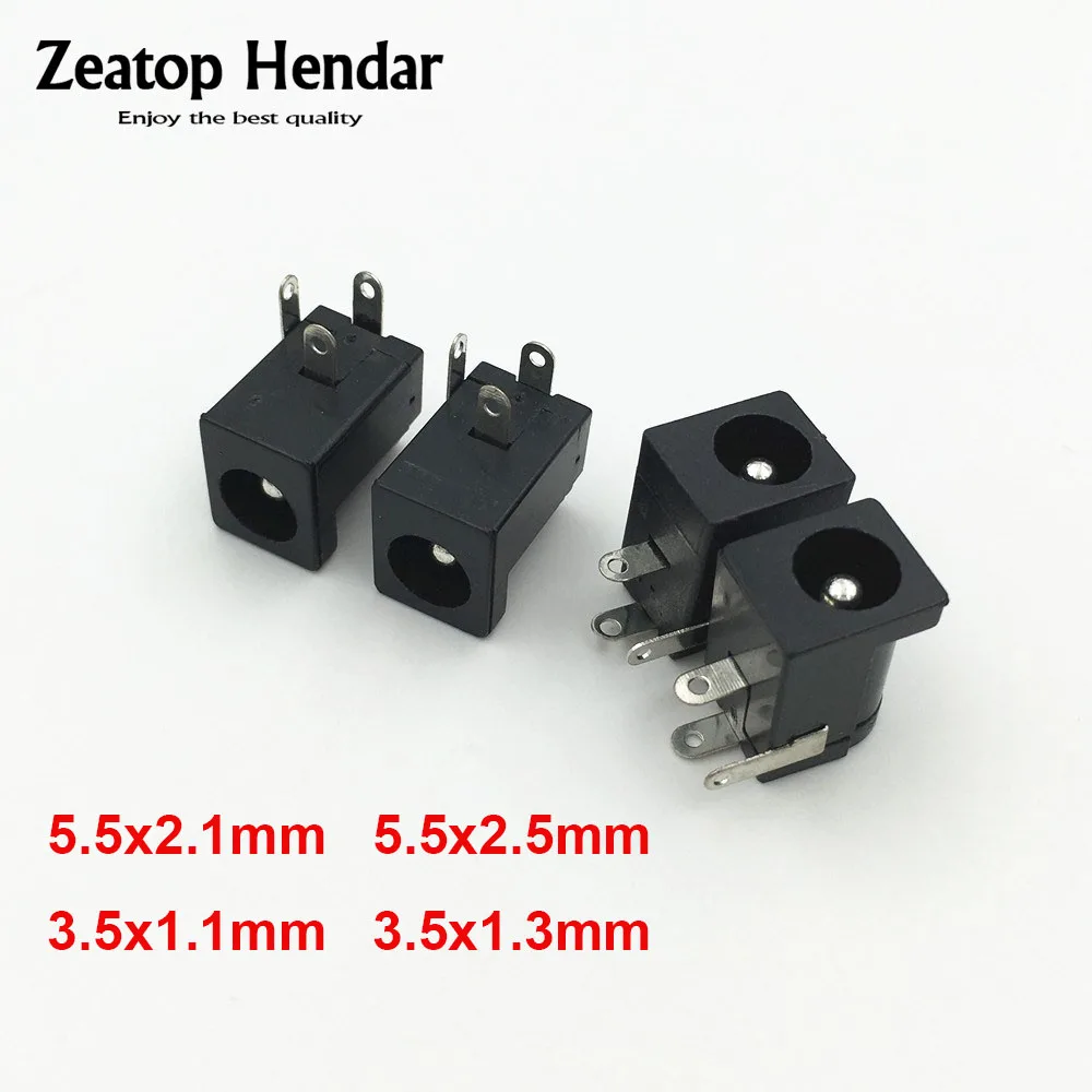 10 Pcs 3.5x1.3mm Male Right Angle DC In-Line Plug Socket Jack Connector Adapter 