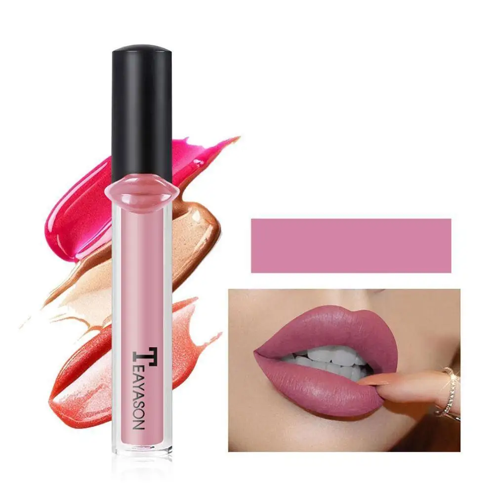 12 Colors Matte Lip Gloss Lipstick Purple Lipgloss Nude Lip Tint Waterproof Lipstick Long Lasting Tint Jelly Lips