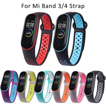 

Silicone Strap for Xiaomi Mi Band 3 4 Watch Wrist Bracelet Accessories Watch Wrist for Xiaomi MiBand 3 4 Strap Double Color