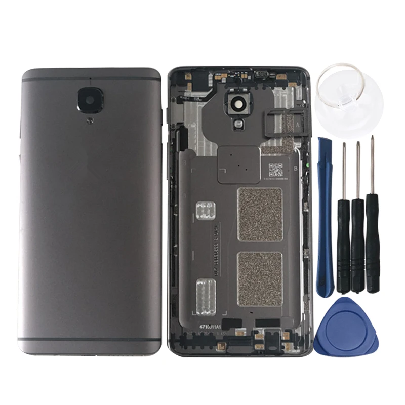 Axisinternational для oneplus 3 oneplus 3T Задняя крышка батареи чехол Корпус+ лоток для sim-карты+ боковые кнопки Flex+ стеклянная вспышка объектива