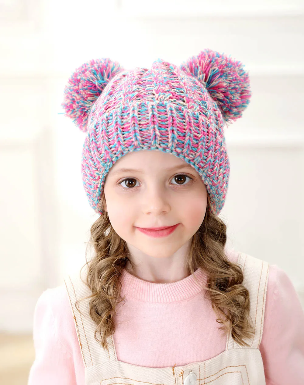 Baby Beanies Hat Pompon Winter Children Warm Hat Knitted Cute Cap Baby Girl Boy Hat Beanie Soft Toddler Hat Bonnet