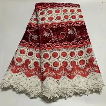 

Multi-colour hot diamond African lace fabric 2020 embroidered high quality Nigerian velvet French tulle lace fabric lace