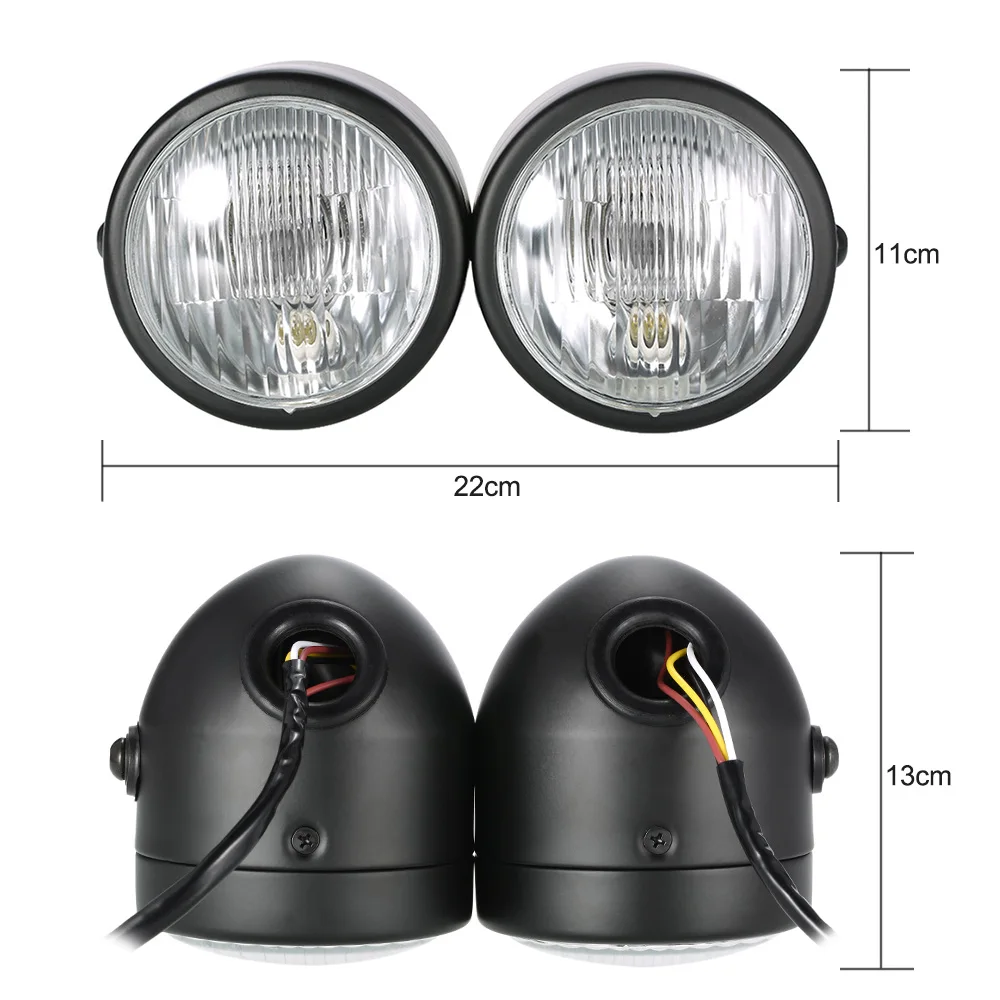 H4 12V 35W 4-дюймовый Гибкий Мотоцикл двойная фара фары передние лампы цветах крутые мотоциклетные Противотуманные фары Водонепроницаемый мотоцикл