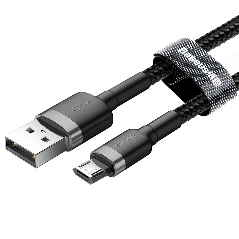 Micro usb cable short 0.5m 1m 2m 3m 2.4A fast Charging data mobile phone charger for Samsung s7 s6 sony LG xiaomi redmi note 5 4 - Color: Black