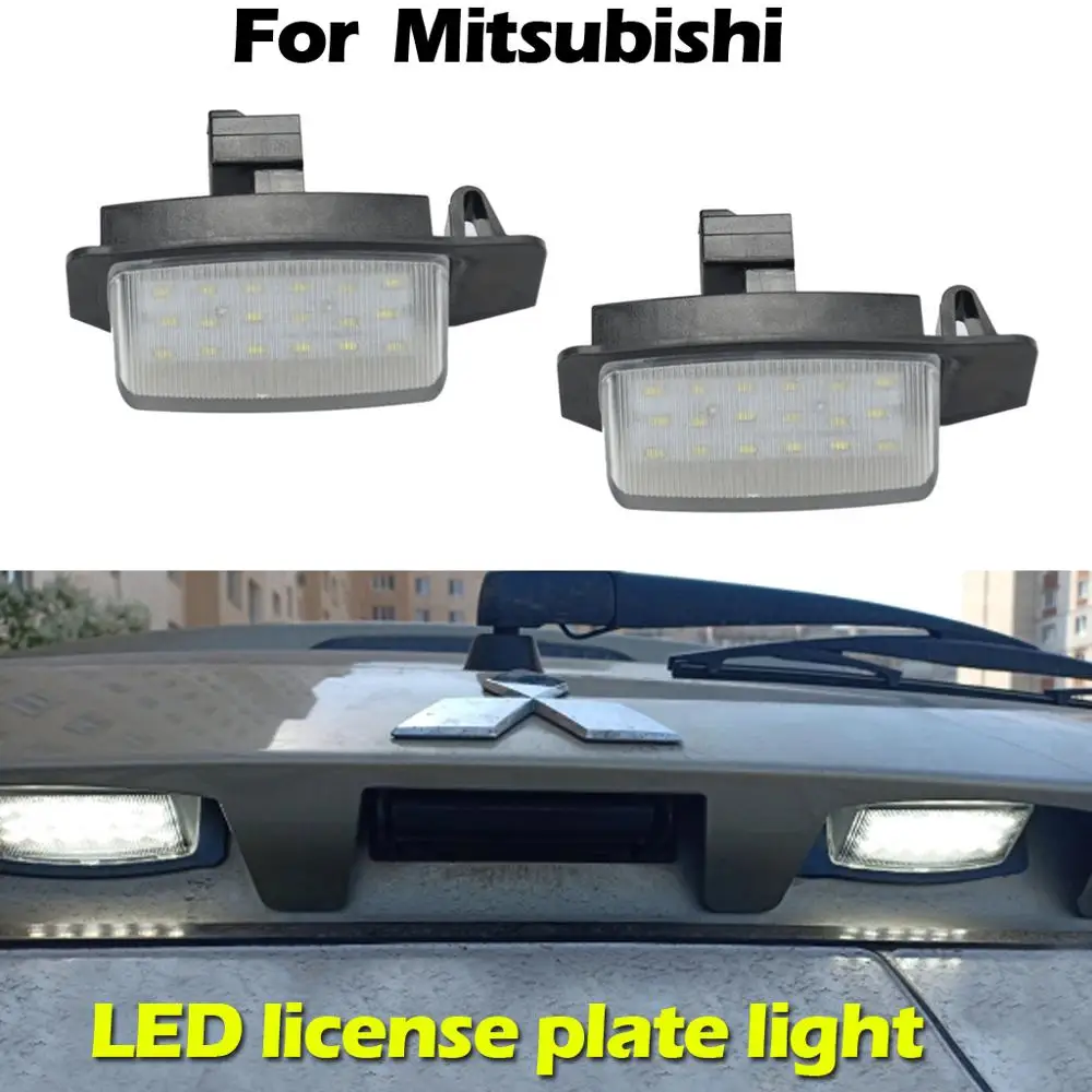 2 шт. светодиодные лампы для номерного знака Mitsubishi Lancer Sportback 2008 UP Outlander2006