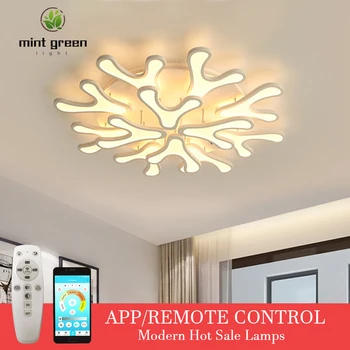 

antlers modern led chandelier with remote control acrylic Ceiling lights For Living Room Bedroom Home lighting ceiling Fixtures