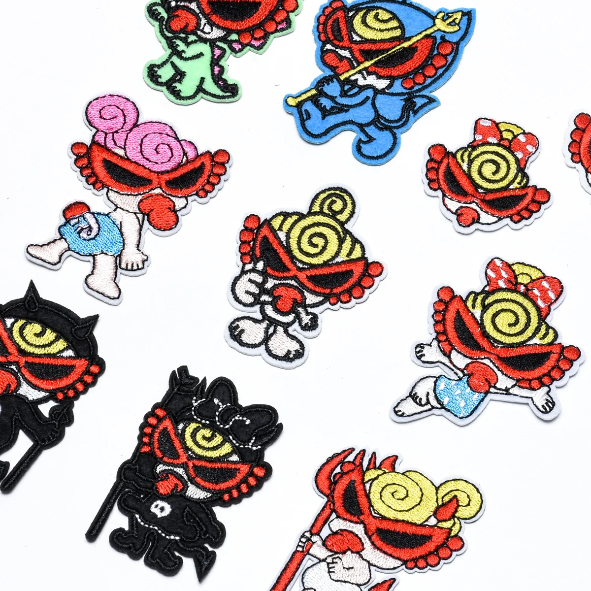 10Pcs Cute Hysteric Mini Cartoon Series Ironing Embroidered Patches For on Clothes  Hat Jeans Sticker Sew Patch Applique Badge