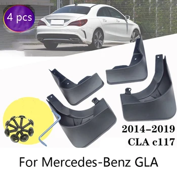 

Set of 4 car Front and Rear Splash Guard Mud Flaps mudguards fender For Mercedes-Benz GLA 180 200 C117 2014-2019 car Accessories
