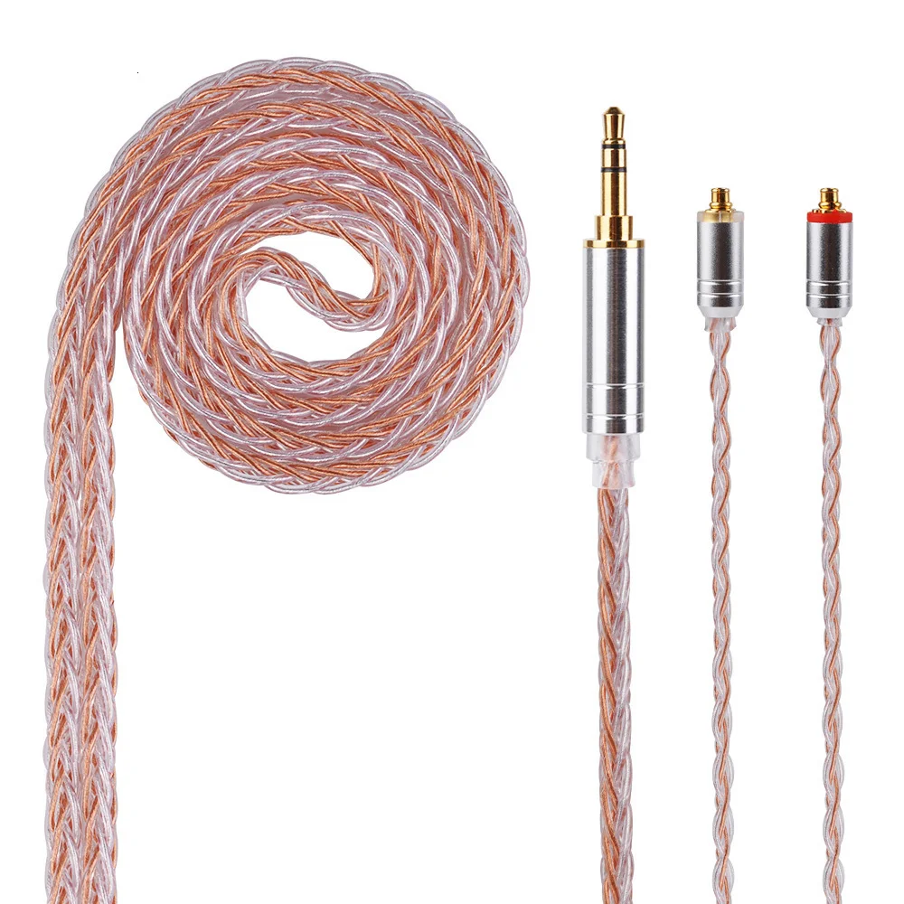 HiFiHear 8 Core посеребренный кабель 2,5/3,5/4,4 мм балансный кабель с MMCX/2pin разъем для AS10 ZS10 ZS6 ZST C10 C16 V80 V90