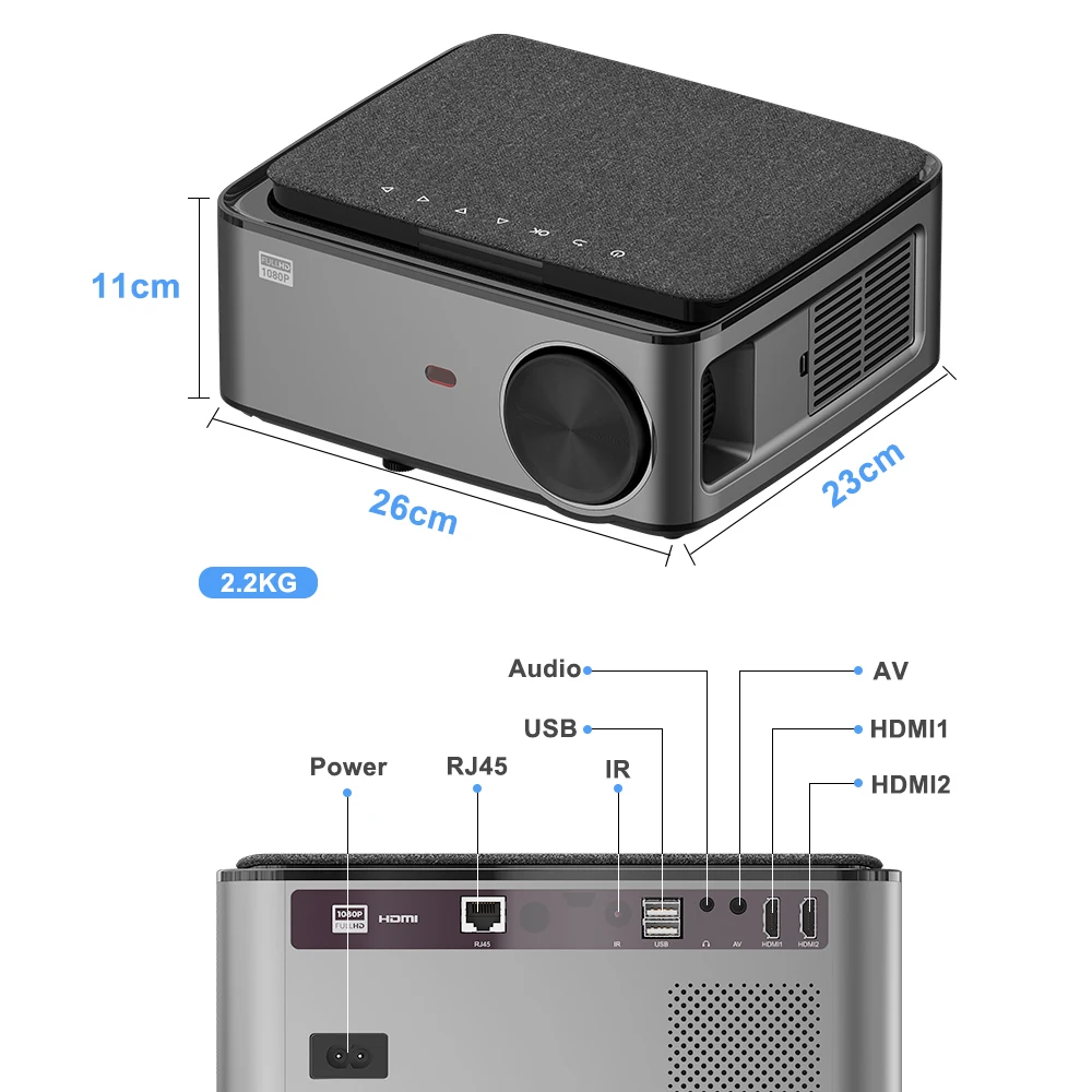 new projector Rigal RD828 RD828W Full HD 1080P Projector Android WIFI Projetor Native 1920 x 1080P Beamer 3D Home Theater Video Cinema 1080p projector