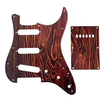 

1 Set Loaded Prewired Humbucker Pickguard Pickups Set with Back Plate SSS for Fender Electric Guitar Parts Accessory (Coffee)