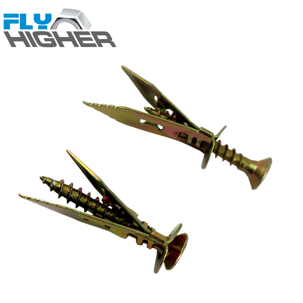 New Hammerin Plasterboard Fixing / Safety Nailin Anchor With Screw 100sets/pack Anchors