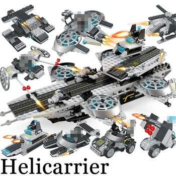 

681 PCS 8 IN 1 Aircraft Series Flagship Building Blocks Spaceship Toy Truck Figures Toys ABS Compatible Bricks Children Gift