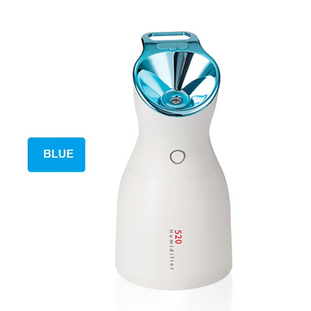 Blue Портативный 3 в 1 опрыскиватель для лица холодный туман Пароварка для лица глубокое увлажнение дома путешествия лицо паровой аппарат увлажнение - Цвет: Blue