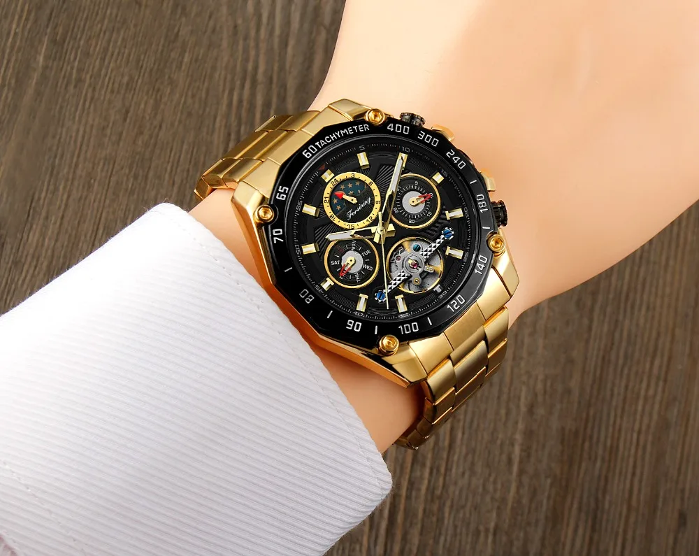 analógico tourbillon estilo mais novo relógio com