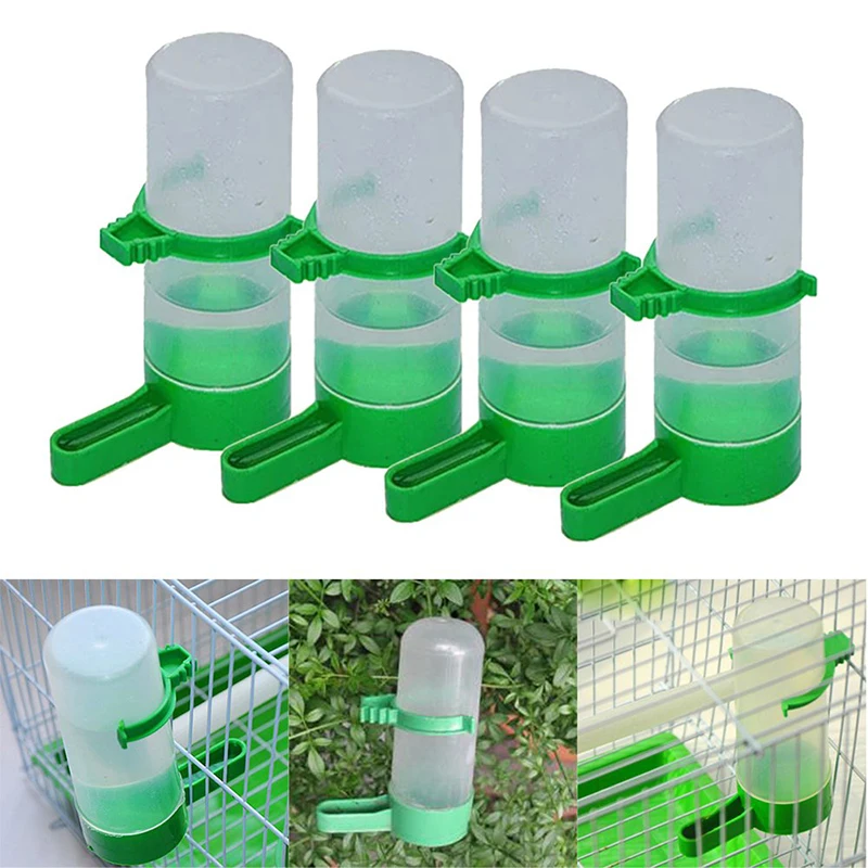 

4Pcs Large Sets Of Automatic Drinking Water Feeding Feeder For Birds Pet Feeding Tools Accessories