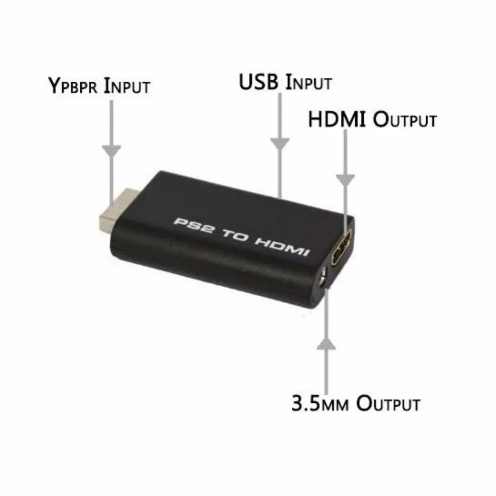  Per PS2 a HDMI HD Video Converter Nero Ingresso USB per HDMI Video/Segnali Audio Cavo Adattatore Au