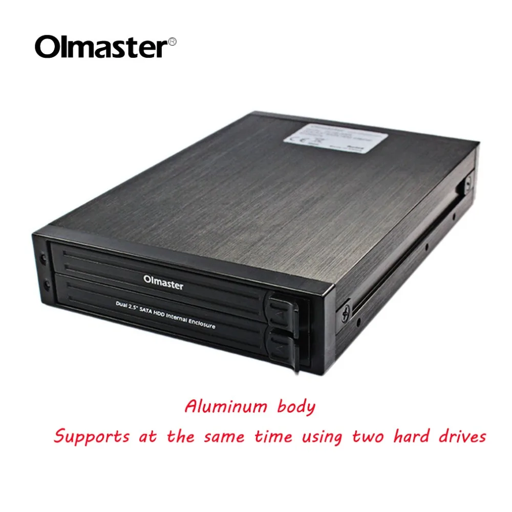

OImaster HE-2005 2.5 Inch SATA HDD Internal Enclosure Hard Drive Case Internal Mobile Rack With LED Indicator Support 2 Drives