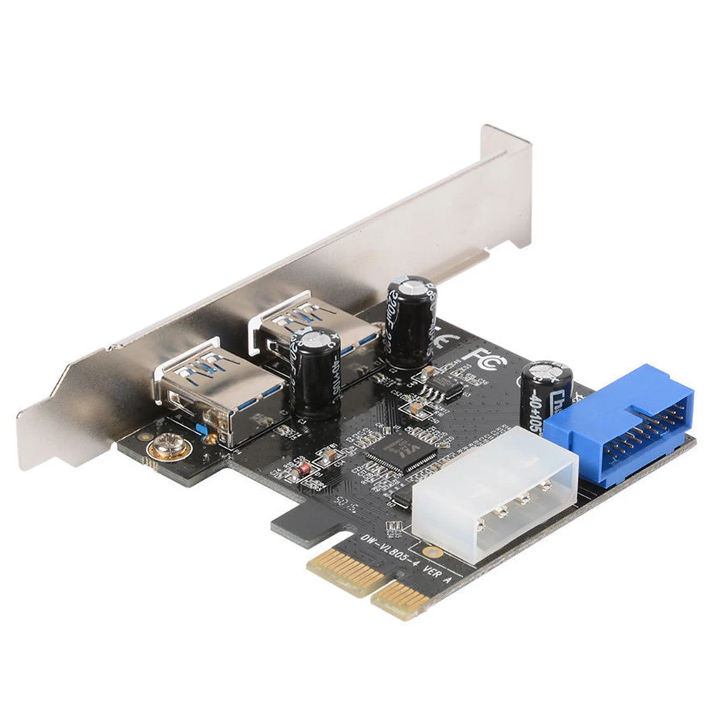 SuperSpeed для PCI E Прочный 2 порта Компоненты USB 3 0 плата расширения разъем питания