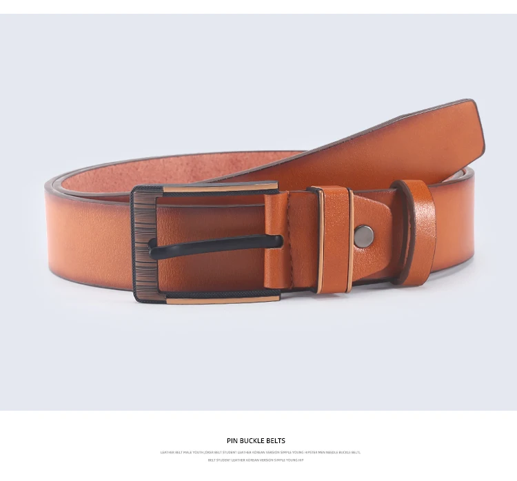 comfort click belt 2021 New Styles Man Belt Fashion Designed High Quality Trendy PU Leather Pin Buckle Strap Fancy for Cowboy Jeans fish belt