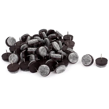 

50pcs 20mm Round No-noise Furniture Table Chair Feet Protector Skid Floor Felt Glides Pad AS0028 Legs Nail Tile X7O5