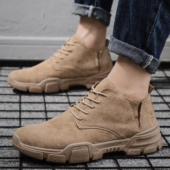 

New Martin boots men's autumn British wind high to help men's shoes tooling shoes suede to help the trend of men's shoes
