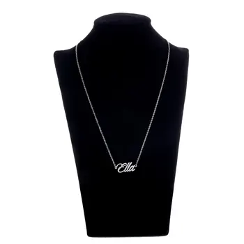 

Customized Stainless Steel Necklace Nameplate Choker Pendant English Name Jewelry Necklace 45 Fonts AAA Quality Necklace
