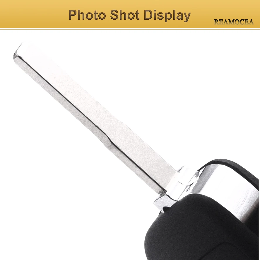 Reamocea 3 Button Modified Flip Folding Remote Key Flip Fob Shell  Fit For Ford Fiesta Focus Mondeo Galaxy Kuga S-Max C-Max 2010 (4)