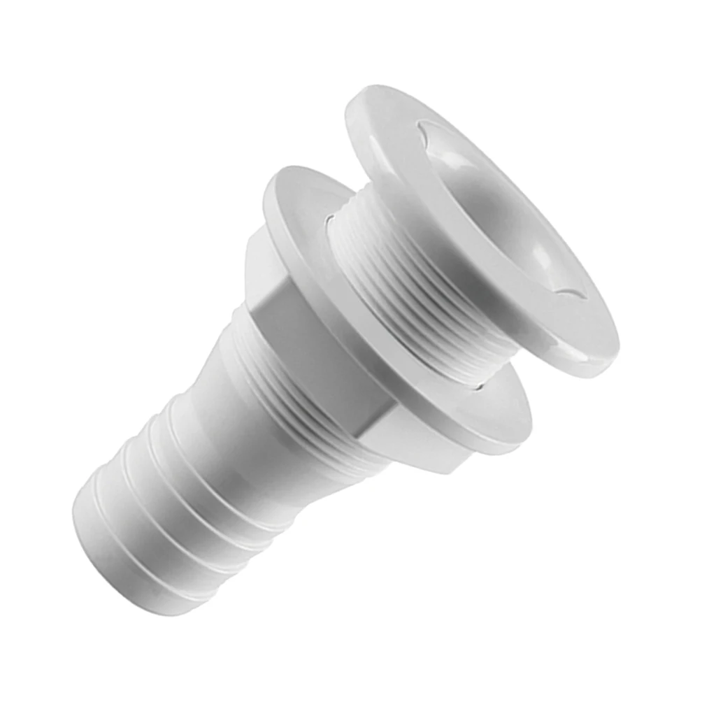 5/8, 3/4, 1, 1-1/4, 1-1/2 Inch Nylon Straight Thru-Hull Hose Plumbing Fitting for Boats Yacht