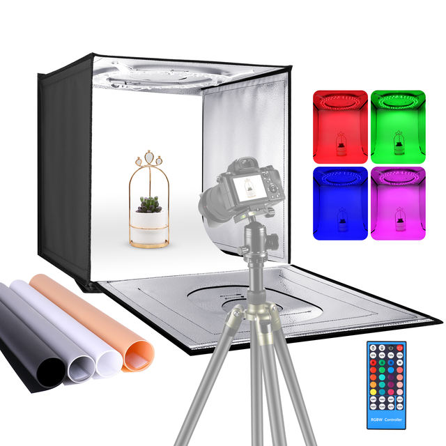 Neewer Photo Studio Light Box with Infrared Remote Control, Table Top 20 inches/50cm Shooting