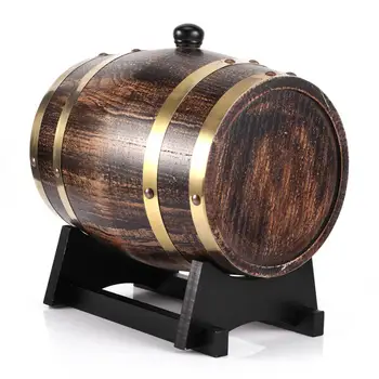 

Wood 3L Retro Style Oak Red Wine Brandy Whisky Barrel Keg Bucket Container with Faucet Hot Sale