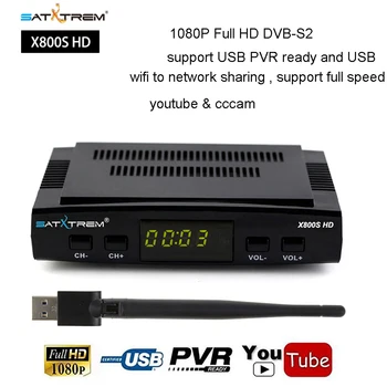 

Satxtrem X800s HD Satellite Receiver With USB Wifi Free 1 Year Cccams Oscam Germany Digital Satelite Receiver Receptor Azamerica