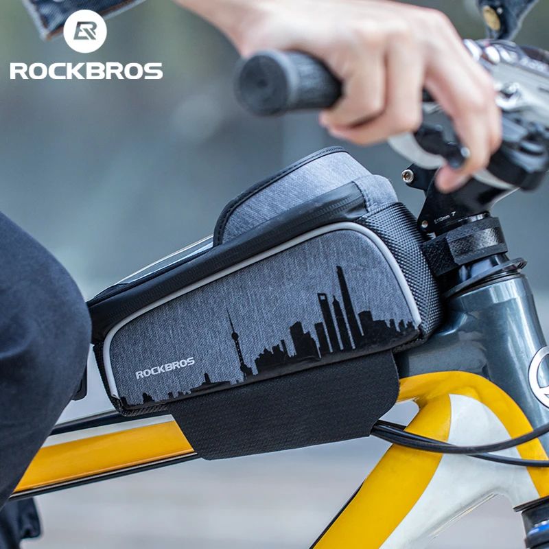 Велосипедная сумка ROCKBROS водонепроницаемая на верхнюю трубу из ТПУ для
