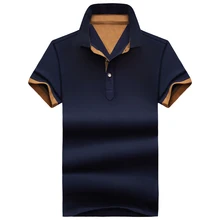 Летняя стильная брендовая одежда для мужчин s рубашка поло Повседневные с коротким рукавом однотонные мужские рубашки-поло Homme XXXXL размера плюс M-4XL мужские футболки