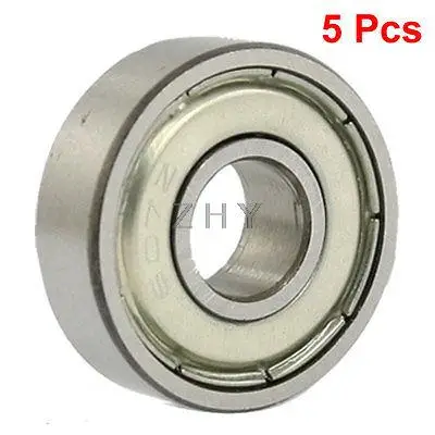 

607Z 7 x 19 x 6mm Double Shielded Deep Groove Ball Bearings 5 Pcs