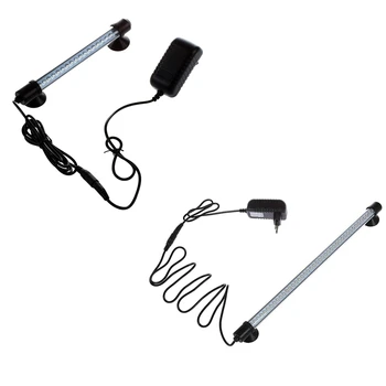 

2 Pcs Strip Light Aquarium Fish Tank Submersible Underwater Light White 100-240V 18 LED 1.8W & 42 LED 2.5W