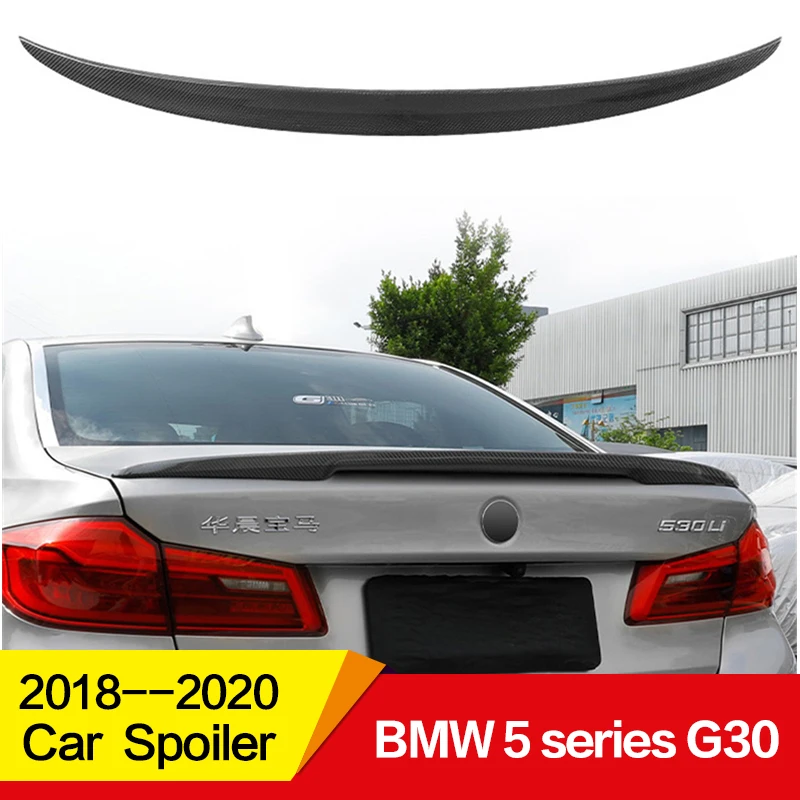 

Use for BMW 5 Series spoiler G30 2018 2019 2020 year glossy carbon fiber rear wing MP style Sport 4-door Accessories