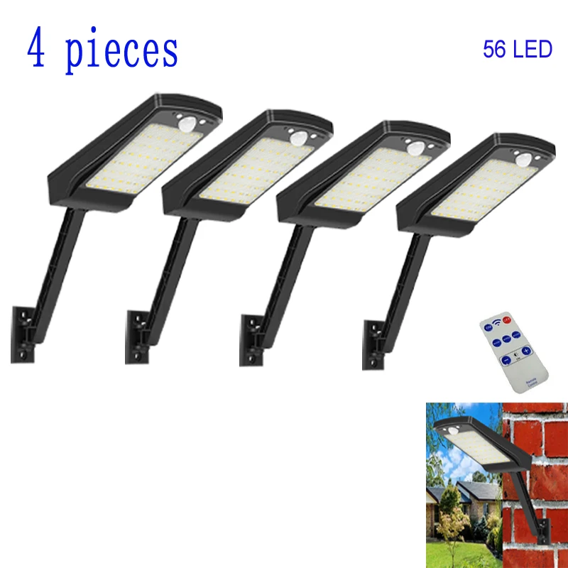 

4 pack Solar Light Outdoor Solar Lamps For Remote Control Motion Sensing Garden Decor Solar Spotlight Outdoor pathl Lamp
