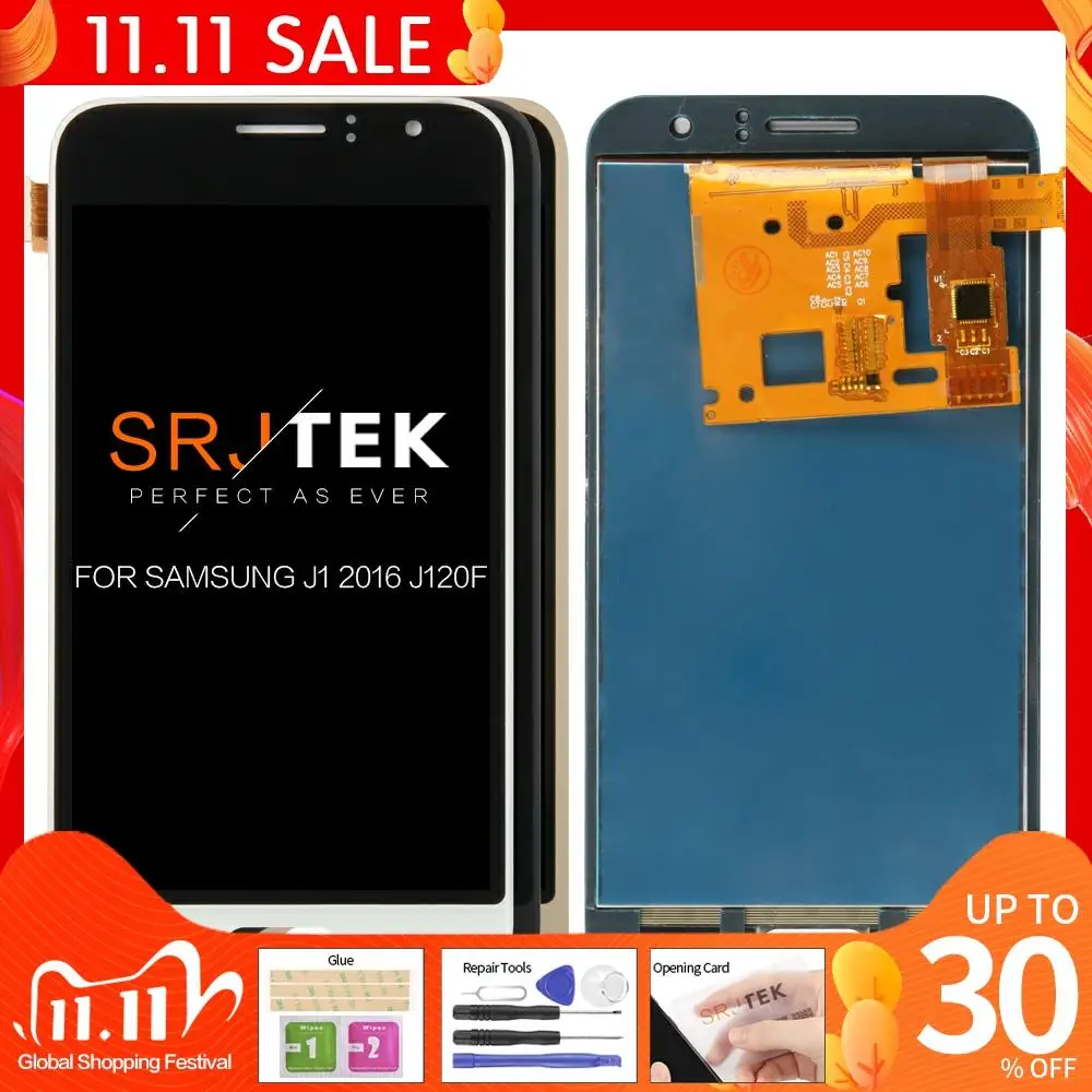 ЖК дисплей для SAMSUNG GALAXY J1 2016 дигитайзер сенсорного экрана J120 J120f J120M J120H