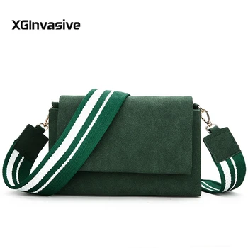 

New Wide Strap Women Messenger Bag Cover Scrub Flap Party Purse Simple Famous Brand Women Leather Single Shoulder Bag Bolsas