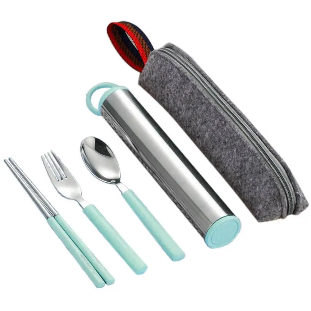  Stainless steel tableware travel tableware set environmentally friendly non-toxic environmental pro