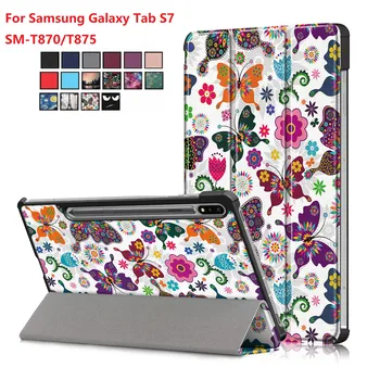 

PU Leather tablet case with pencil holder for Samsung Galaxy Tab S7 11'' Tablet Funda Stand Flip Cover for SM-870 SM-T875