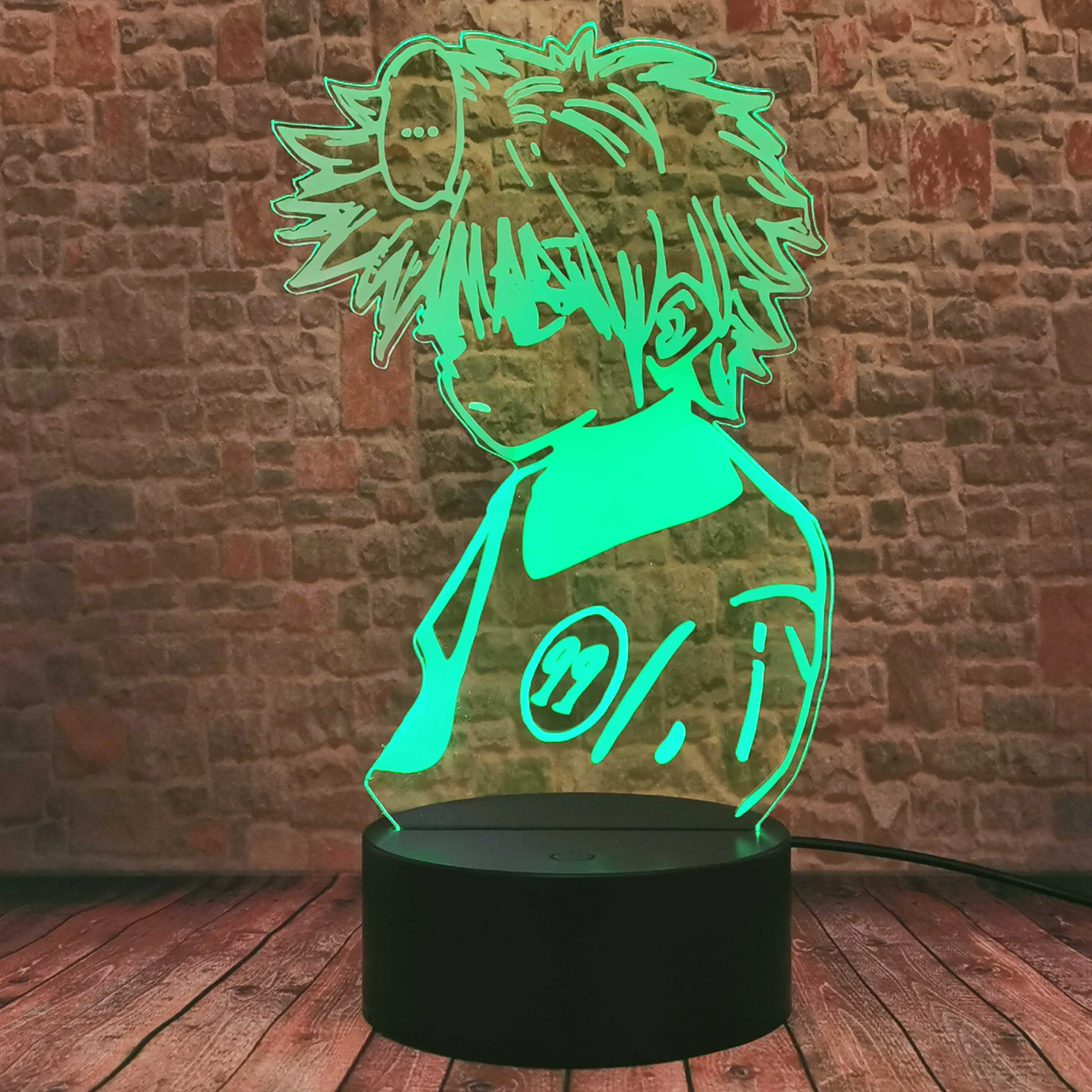 Экшн фигурка Killua Zoldyck умная 3D иллюзия USB сенсорный ночник для мальчиков