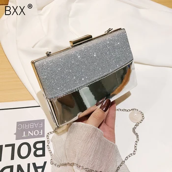 

[BXX] PU Leather Crossbody Bags For Women 2020 Chain Fashion Design Small Shoulder Messenger Bag Female Lock Handbags HM654