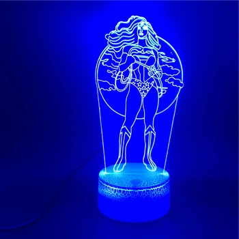 

Wonder Woman Cartoon Bluetooth Base Best Birthday Present for Girl Multi-color Hot Selling LED Night Light USB Decor Bright Base