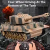 Simulation Electric Remote Control Tank 4CH Turret Rotate Simulation Sound Effect With Light Children's RC Battle Tank Model Toy 2