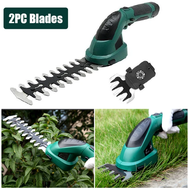 Shall Cordless Grass Shear & Hedge Trimmer - 7.2V Electric Shrub Trimmer 2 in 1