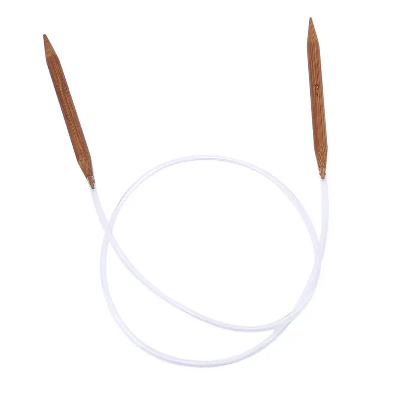 100cm White Многоцветные спицы для шитья, бамбуковые круглые спицы для вязания крючком, набор двойных спиц, бамбуковые круговые спицы для вязания крючком - Цвет: 100cm White