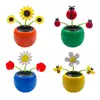 Fashion Solar Powered Dancing Flower Toy Office Desk Car Decor Funny Electric Toys For Kids Christmas Gift Car Decor Accessories 1